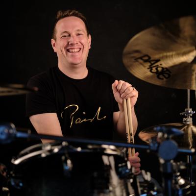 Daniel Schwenger mit seinen neuen Paiste Masters Becken